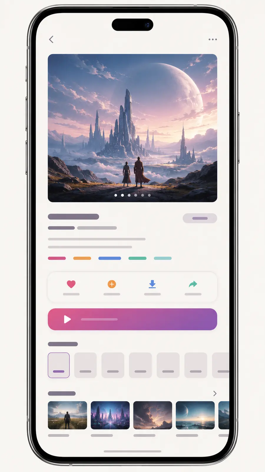 APP 发现界面示意